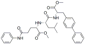 L-Alanine, 3-[1,1-biphenyl]-4-yl-N-[N-[1-(methoxycarbonyl)-4-oxo-4-(phenylamino)butyl]-L-leucyl]-, methyl ester, (S)- (9CI) Struktur