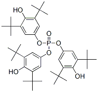 Phosphoric acid tris[3,5-bis(1,1-dimethylethyl)-4-hydroxyphenyl] ester Structure