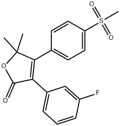 3-(3-Fluorophenyl)-5,5-diMethyl-4-[4-(Methylsulfonyl)phenyl]-2(5H)-furanone Struktur