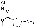 (1R,3S)-Methyl 3-aMinocyclopentanecarboxylate hydrochloride Struktur