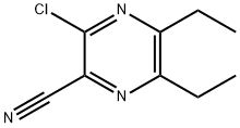 3-chloro-5,6-diethylpyrazine-2-carbonitrile Struktur