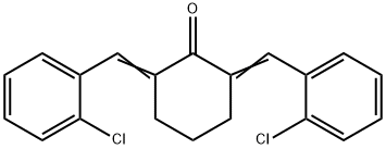 2,6-bis(o-chlorobenzylidene)cyclohexan-1-one Structure