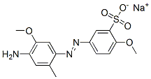 SODIUM 5-[(4-AMINO-5-METHOXY-O-TOLYL)AZO]-2-METHOXYBENZENESULPHONATE 結(jié)構(gòu)式