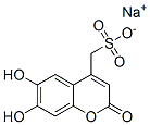 sodium 6,7-dihydroxy-2-oxo-2H-1-benzopyran-4-methylsulphonate Struktur