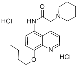N-(8-Butoxy-5-quinolyl)-1-piperidineacetamide dihydrochloride Structure