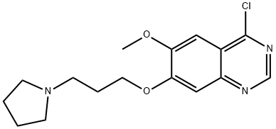 4-Chloro-6-Methoxy-7-(3-pyrrolidin-1-yl-propoxy)-quinazoline Struktur