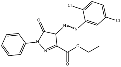 ethyl 4-[(2,5-dichlorophenyl)azo]-4,5-dihydro-5-oxo-1-phenyl-1H-pyrazole-3-carboxylate Struktur