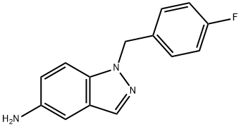1-(4-FLUORO-BENZYL)-1H-INDAZOL-5-YLAMINE TRIHYDROCHLORIDE Struktur