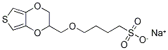 Sodium 4-((2,3-dihydrothieno[3,4-b][1,4]-dioxin-2-yl)methoxy)butane-1-sulfonate Struktur