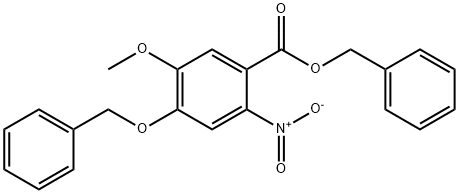 Benzyl 4-(benzyloxy)-5-methoxy-2-nitrobenzoate Struktur
