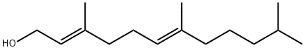 (2E,6E)-3,7,11-Trimethyl-2,6-dodecadien-1-ol Struktur