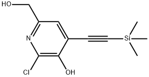 2-Chloro-6-methoxy-4-[2-(trimethylsilyl)ethynyl]-3-pyridinol Struktur