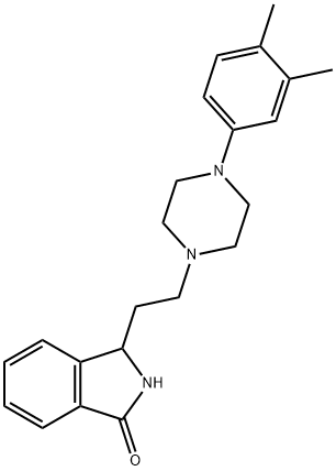 3-[2-[4-(3,4-dimethylphenyl)-1-piperazinyl]ethyl]-2,3-dihydro-1H-isoindol-1-onedihydrochloride Struktur