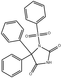 1-(フェニルスルホニル)-5,5-ジフェニルヒダントイン 化學(xué)構(gòu)造式
