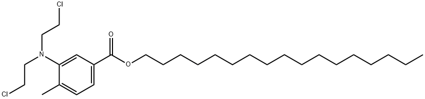 3-[Bis(2-chloroethyl)amino]-p-toluic acid heptadecyl ester Structure