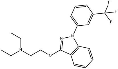3-[2-(Diethylamino)ethoxy]-1-[3-(trifluoromethyl)phenyl]-1H-indazole Struktur