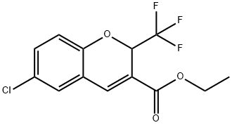 ETHYL 6-CHLORO-2-(TRIFLUOROMETHYL)-2H-CHROMENE-3-CARBOXYLATE 結(jié)構(gòu)式