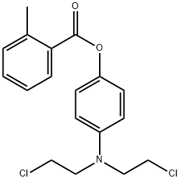 [4-[bis(2-chloroethyl)amino]phenyl] 2-methylbenzoate Struktur