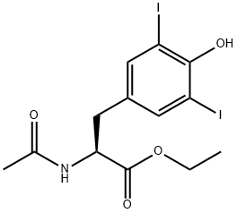 N-乙酰基-3,5-二碘-L-酪氨酸乙酯 結(jié)構(gòu)式