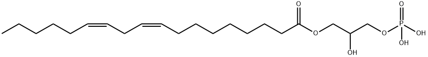 2-hydroxy-3-(phosphonooxy)propyl (9Z,12Z)-octadeca-9,12-dienoate  Struktur