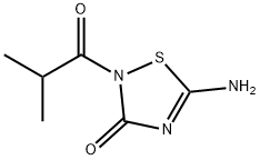 1,2,4-Thiadiazol-3(2H)-one,  5-amino-2-(2-methyl-1-oxopropyl)- Struktur