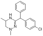 1,4,5,6-Tetrahydro-3-(p-chlorodiphenylmethyl)-1,5-dimethyl-as-triazine Struktur
