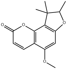 8,9-Dihydro-5-methoxy-8,9,9-trimethyl-2H-furo[2,3-h]-1-benzopyran-2-one Struktur