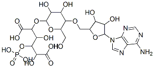 2-[5-[[5-(6-aminopurin-9-yl)-3,4-dihydroxy-oxolan-2-yl]methoxy]-3,4-di hydroxy-6-(hydroxymethyl)oxan-2-yl]oxy-3,5-dihydroxy-4-phosphonooxy-he xanedioic acid|蘇云金素