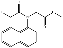 N-(Fluoroacetyl)-N-(1-naphtyl)glycine methyl ester Struktur