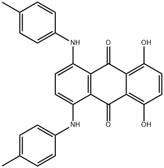 1,4-dihydroxy-5,8-bis[(4-methylphenyl)amino]anthraquinone  Struktur