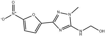 [[1-Methyl-3-(5-nitro-2-furyl)-1H-1,2,4-triazol-5-yl]amino]methanol Struktur