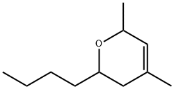 2-butyl-3,6-dihydro-4,6-dimethyl-2H-pyran Struktur