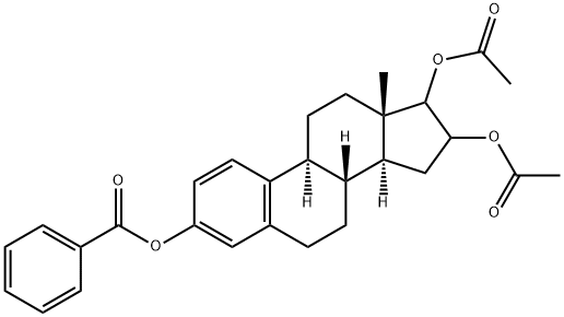 [(16R,17R)-16,17-diacetyloxy-13-methyl-6,7,8,9,11,12,14,15,16,17-decah ydrocyclopenta[a]phenanthren-3-yl] benzoate Struktur