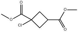 1-Chloro-1,3-cyclobutanedicarboxylic acid dimethyl ester Struktur