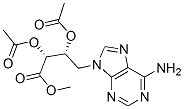 (2R,3R)-4-(6-Amino-9H-purin-9-yl)-2,3-bis(acetyloxy)butanoic acid methyl ester Struktur