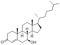 4-CHOLESTEN-7-BETA-OL-3-ONE Structure