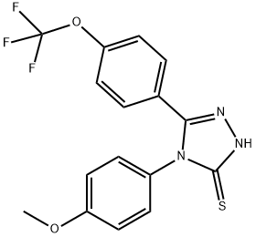 4-(4-メトキシフェニル)-5-[4-(トリフルオロメトキシ)フェニル]-4H-1,2,4-トリアゾール-3-チオール price.