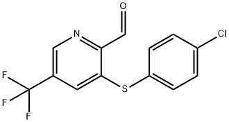 3-[(4-CHLOROPHENYL)THIO]-5-(TRIFLUOROMETHYL)PYRIDINE-2-CARBALDEHYDE Struktur