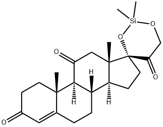 17,21-[(Dimethylsilylene)bis(oxy)]pregn-4-ene-3,11,20-trione Struktur