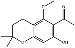 3,4-Dihydro-2,2-dimethyl-5-methoxy-6-acetyl-2H-1-benzopyran-7-ol Struktur