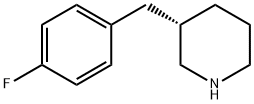PIPERIDINE, 3-[(4-FLUOROPHENYL)METHYL]-, (3S)- Struktur