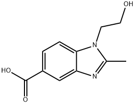 1-(2-HYDROXY-ETHYL)-2-METHYL-1H-BENZOIMIDAZOLE-5-CARBOXYLIC ACID Struktur