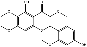 4',5-Dihydroxy-2',3,6,7-tetramethoxyflavone Struktur