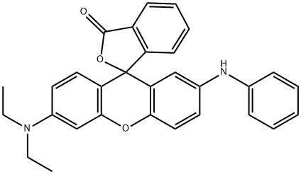 6'-(diethylamino)-2'-(phenylamino)spiro[isobenzofuran-1(3H),9'-[9H]xanthene]-3-one Structure