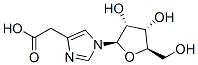 2-[1-[(2R,3R,4S,5R)-3,4-dihydroxy-5-(hydroxymethyl)oxolan-2-yl]imidazol-4-yl]acetic acid Struktur