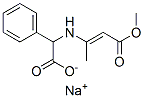 sodium [(3-methoxy-1-methyl-3-oxo-1-propenyl)amino]phenylacetate Struktur