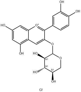 矢車菊素-3-木糖苷, 29761-24-8, 結(jié)構(gòu)式