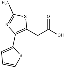 5-Thiazoleacetic acid, 2-amino-4-(2-thienyl)- Struktur