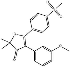 4-(3-methoxyphenyl)-2,2-dimethyl-5-(4-(methylsulfonyl)phenyl)furan-3(2H)-one Structure