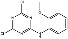 4,6-二氯-N-(2-甲氧苯基)-1,3,5-三嗪-2-胺, 30369-87-0, 結構式